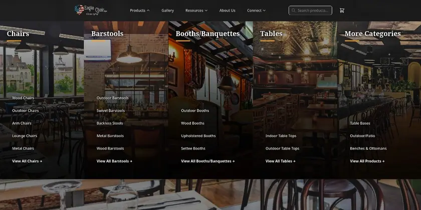 EagleChair product catalog page