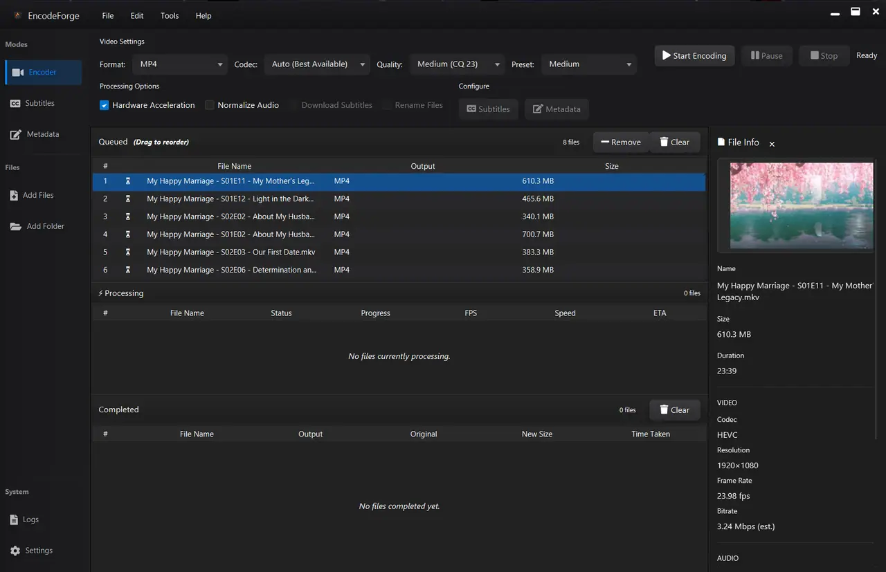 EncodeForge — An FFmpeg GUI that does not make you learn FFmpeg.
