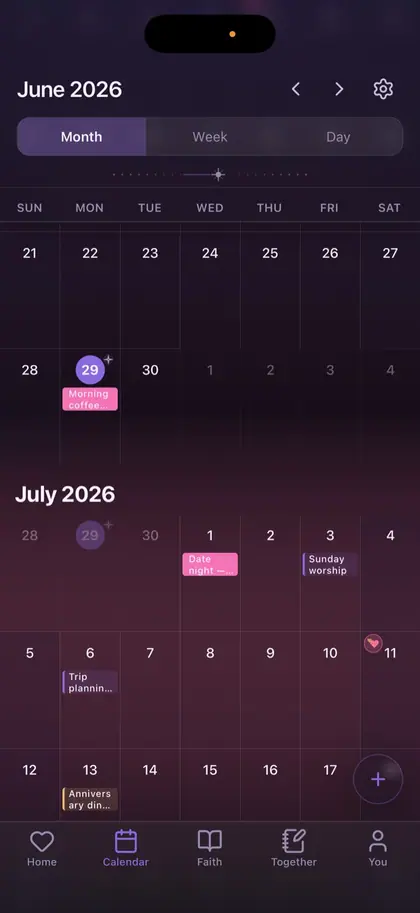 Ourlee shared calendar
