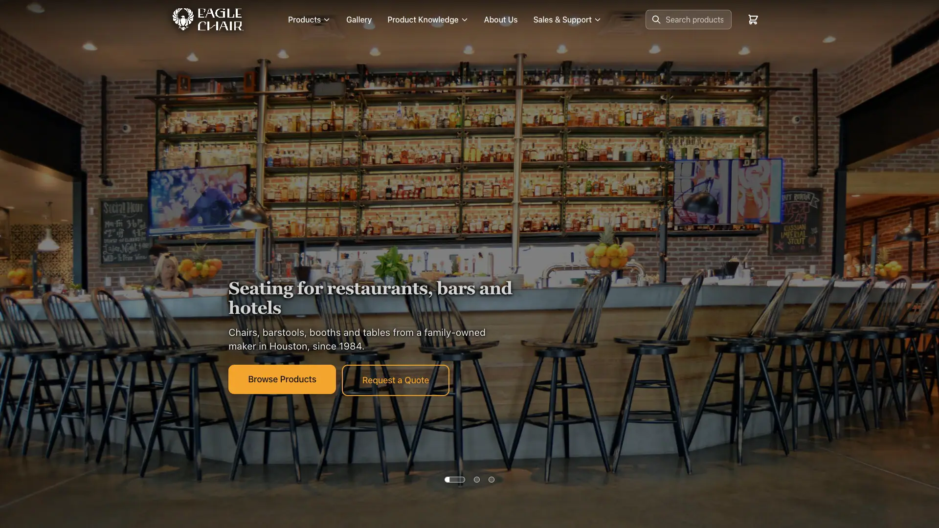 EagleChair: Catalog, quoting and a full CMS for a Houston chair maker.